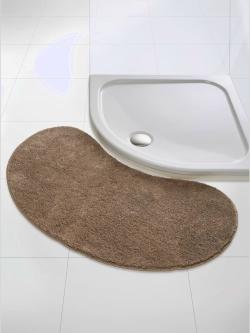 Tapis de bain acrylique facile d'entretien, couleur : marron moyen uni, taille 45x100 cm, marque helline home, 100% acrylique - helline