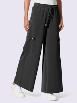 Pantalon en jersey poches cargo plaquées, couleur noir, taille 46, marque Rick Cardona - helline