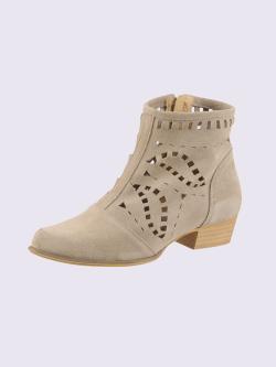 Bottines de fabrication espagnole, marron moyen uni, taille 36 - helline