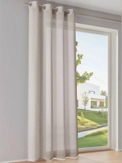 Rideaux, Œillets, gris moyen uni, taille 175x140 cm, helline home - helline
