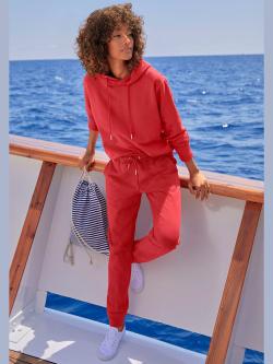 Pantalon détente pantalon molletonné à la largeur confortable, couleur rouge, taille 46/48, marque H.I.S - helline