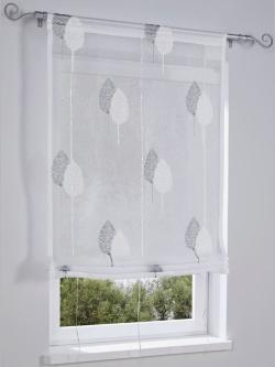 Store bateau, couleur : gris moyen uni, taille 140x100 cm, marque helline home, 100% polyester - helline