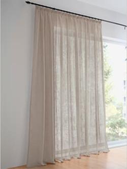 Rideaux, Passants, couleur : marron moyen uni, taille 225x290 cm, marque helline home, 100% polyester - helline
