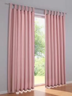 Rideau, Cordon universel, couleur : violet clair uni, taille 225x140 cm, marque helline home, 100% polyester - helline