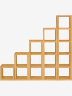 Étagère décorez votre mur au gré de vos envies, coleur couleur hêtre - HELLINE