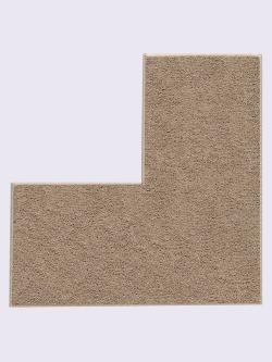 Tapis de bain acrylique facile d'entretien, couleur : marron moyen uni, taille 80x80 cm, marque helline home, 100% acrylique - helline