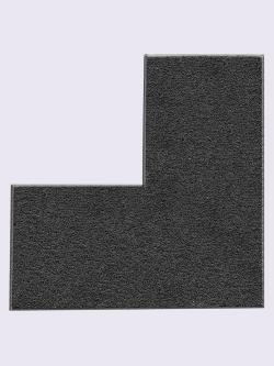 Tapis de bain acrylique facile d'entretien, couleur : gris foncé uni, taille 90x90 cm, marque helline home, 100% acrylique - helline
