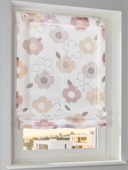 Store-bateau, couleur : blanc uni, taille 130x120 cm, marque helline home, 100% polyester - helline