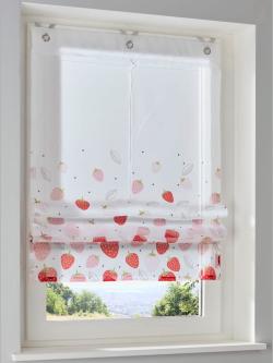 Store-bateau, couleur : blanc à motifs, taille 140x45 cm, marque helline home, 100% polyester - helline