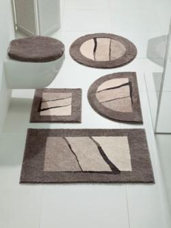 Tapis de bain acrylique, couleur marron, taille 45x50 cm, marque helline home - helline