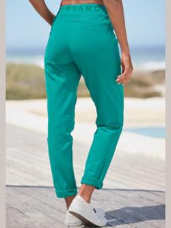 Pantalon molletonné, couleur bleu, taille XXL (46), marque Elbsand - helline