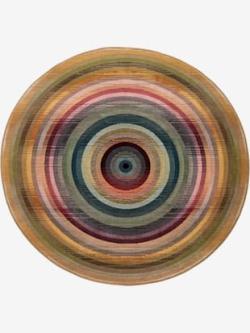 Tapis tissé aussi en rond et galerie, couleur beige - HELLINE