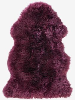 Peau d'agneau, couleur : violet foncé uni, taille env. 68x100 cm, marque helline home, 100% Peau d'agneau - helline
