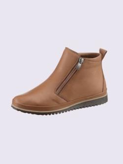 Bottine courte cuir nappa de vache, couleur marron, taille 36 - helline