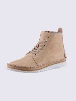 Bottines à lacets cuir nappa de vache, couleur rose, taille 40 - helline