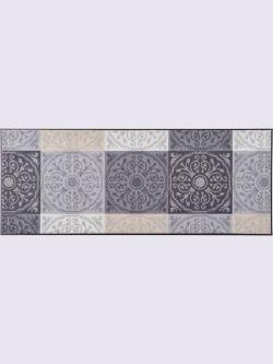 Paillasson polyamide très résistant, couleur : gris moyen uni, taille 75x190 cm, marque helline home, 100% polyamide - helline