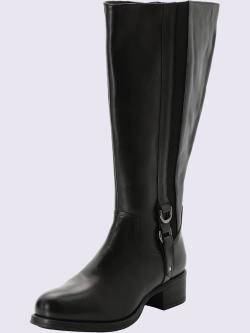 Bottes pour jambe large largeur f*, XL, noir uni, taille 39, Sheego - helline