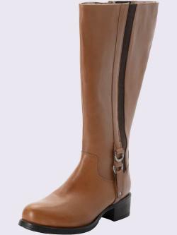 Bottes pour jambe large largeur f*, XXL, marron moyen uni, taille 43, Sheego - helline
