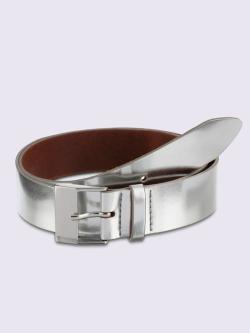 Ceinture boucle décorative, couleur : couleur argent, taille 95, 95% cuir de vache;5% métal - helline