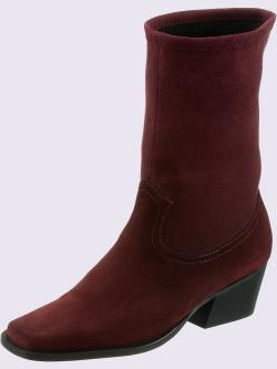 Bottines de fabrication espagnole, rouge foncé uni, taille 38 - helline