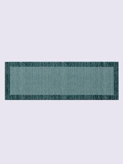 Paillasson pour intérieur et zone extérieure couverte, couleur : bleu turquoise foncé uni, taille 40x60 cm, marque helline home, 100% polyamide -