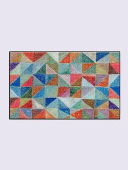 Paillasson pour intérieur et zone extérieure couverte, couleur : bleu moyen uni, taille 50x75 cm, marque helline home, 100% polyamide - helline