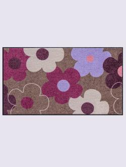 Paillasson pour intérieur et zone extérieure couverte, couleur : marron moyen à motifs, taille 110x175 cm, marque helline home, 100% polyamide -