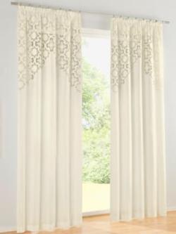Store décoratif matière transparente, coleur offwhite - HELLINE