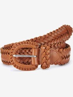 Ceinture tressée tendance avec boucle ton sur ton, couleur marron, taille 95, marque LASCANA - helline