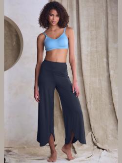 Pantalon large jupe-culotte détente pour la maison, couleur bleu, taille 52, marque LASCANA - helline