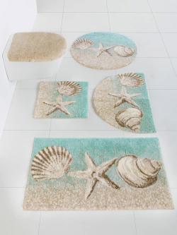 Tapis de bain, couleur : marron clair uni, taille 60x100 cm, marque helline home, 100% acrylique - helline
