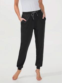 Pantalon feel good ceinture élastique et coulisse, coleur noir - HELLINE
