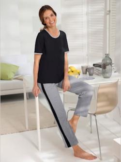 Pantalon de jogging avec broderie, coleur gris-chiné - HELLINE