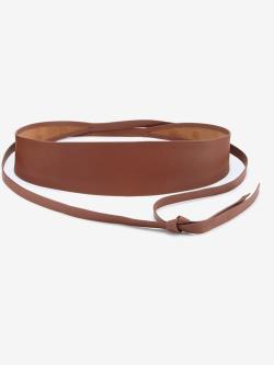 Élégante ceinture en cuir doux de qualité, couleur marron, taille S, marque LASCANA - helline
