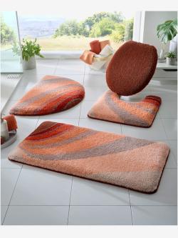 Tapis de bain, couleur marron, taille 70x120 cm, marque Kleine Wolke - helline