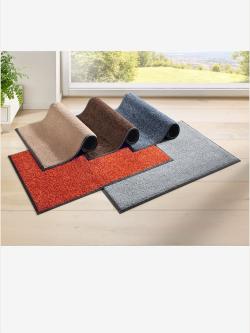 Paillasson jusqu'à 60x180 cm, couleur : gris clair uni, taille 60x90 cm, 100% polyamide - helline