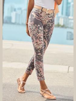 Jegging 7/8 coupe étroite, couleur noir, taille 46, marque LASCANA - helline