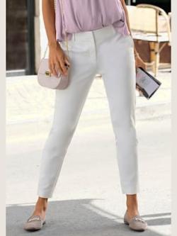 Pantalon chino idéal pour les loisirs et le travail, couleur couleur ivoire, taille 46, marque LASCANA - helline