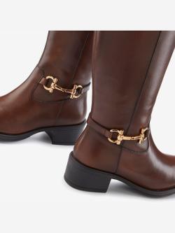 Bottes cuir de qualité, couleur marron, taille 38, marque LASCANA - helline