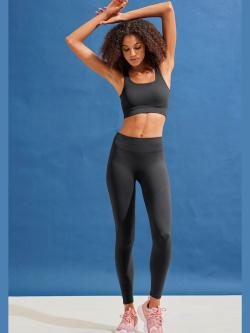 Caleçon court sans coutures legging au design sans coutures, couleur noir, taille M (40/42), marque LASCANA - helline