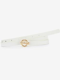 Ceinture hanches ceinture basique sobre au design classique en synthétique, couleur : blanc uni, taille 105, marque LASCANA, 100% cuir - helline