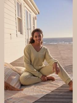 Pantalon détente legging côtelé, couleur vert, taille 46/48, marque s.Oliver - helline