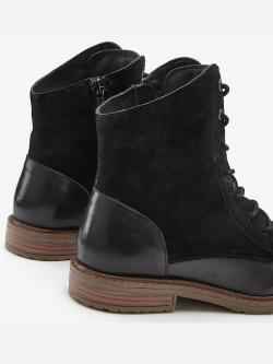 Bottines en cuir doux, couleur noir, taille 37, marque LASCANA - helline