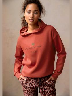 Sweat à capuche, couleur marron, taille 46/48, marque LASCANA - helline