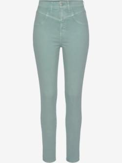 Jean taille haute coupe étroite, couleur menthe - HELLINE