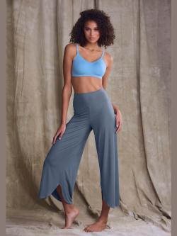 Pantalon large jupe-culotte détente pour la maison, couleur bleu, taille 48, marque LASCANA - helline