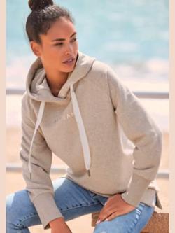 Sweatshirt à capuche, coleur crème chiné - HELLINE
