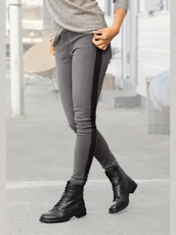 Jean skinny fit coupe étroite, coleur gris délavé - HELLINE