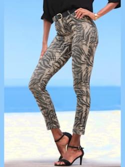 Jegging 7/8 imprimé animal tendance, couleur marron, taille 38, marque LASCANA - helline