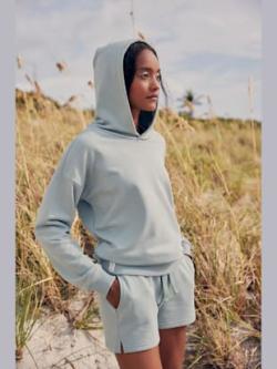 Sweatshirt à capuche structuré, coleur vert - HELLINE